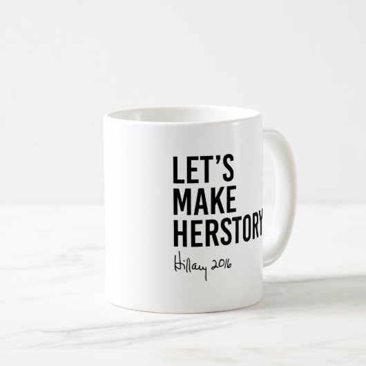Hillary - Laten we Make Herstory - Koffiemok (Voorkant rechts)