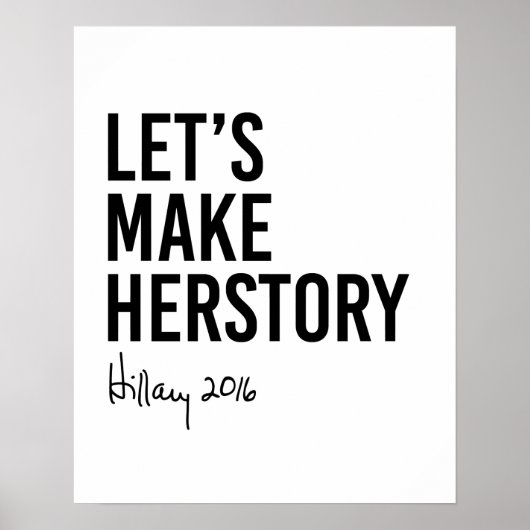 Hillary - Laten we Make Herstory - Poster (Voorkant)