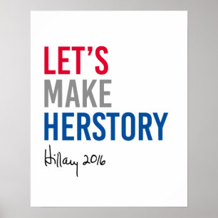 Hillary - Laten we Make Herverhaal maken — Poster