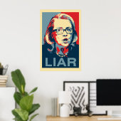 Hillary: LIAR-Poster Poster (Thuiskantoor)