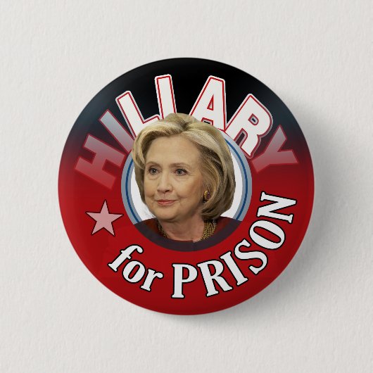 Hillary Liar voor de gevangenis Ronde Button 5,7 Cm (Voorkant)