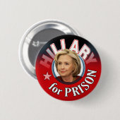 Hillary Liar voor de gevangenis Ronde Button 5,7 Cm (Voorkant /achterkant)