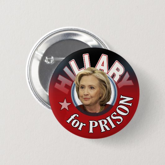 Hillary Liar voor de gevangenis Ronde Button 5,7 Cm (Voorkant /achterkant)