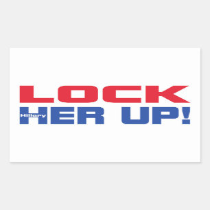HILLARY LOCK HAAR OP RECHTHOEKIGE STICKER