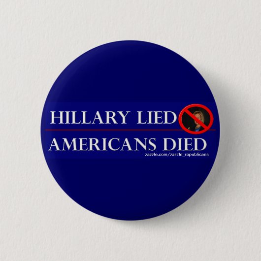HILLARY LOOG AMERIKANEN STIERF RONDE BUTTON 5,7 CM (Voorkant)