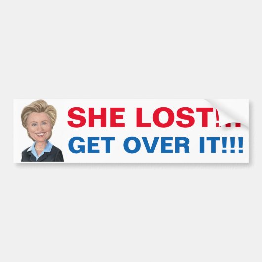 Hillary Lost om er over te praten Bumpersticker (Voorkant)
