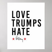 Hillary - Love Trumps Hate - Poster (Voorkant)