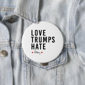 Hillary - Love Trumps Hate - Ronde Button 4,0 Cm (In situ)