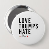 Hillary - Love Trumps Hate - Ronde Button 4,0 Cm (Voorkant /achterkant)