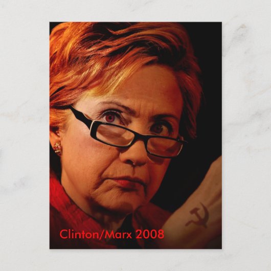 Hillary Marx Clinton Briefkaart (Voorkant)