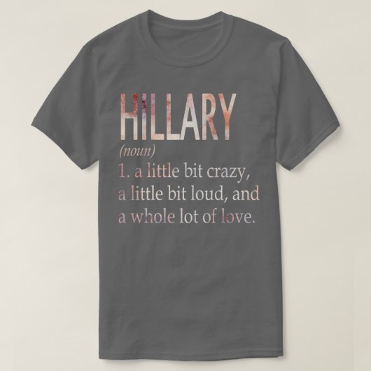 Hillary meisje naam definitie t-shirt (Design voorkant)