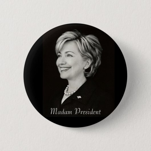 Hillary Mevrouw President Button (Voorkant)