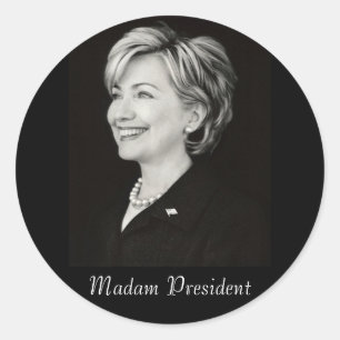 Hillary Mevrouw President Sticker