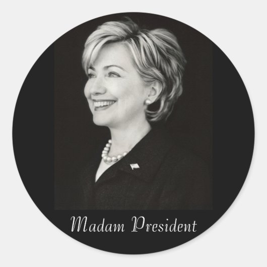 Hillary Mevrouw President Sticker (Voorkant)