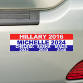 Hillary, Michelle, Chelsea, Sasha, Malia Bumpersticker (Op auto)
