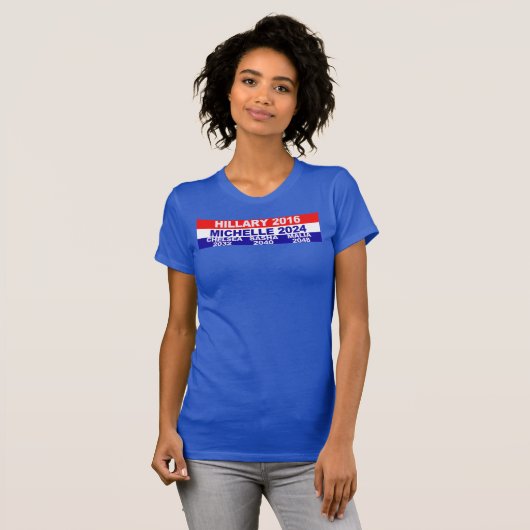 Hillary, Michelle, Chelsea, Sasha, Malia T-shirt (Voorkant volledig)