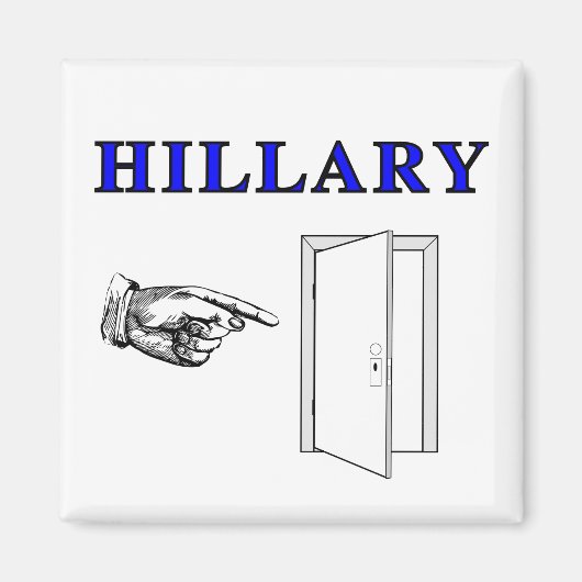 Hillary moet weg magneet (Voorkant)