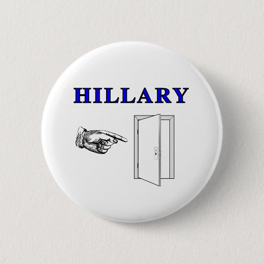 Hillary moet weg ronde button 5,7 cm (Voorkant)