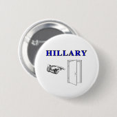 Hillary moet weg ronde button 5,7 cm (Voorkant /achterkant)