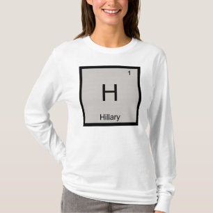 Hillary Naam Chemie Element Periodiek Systeem T-shirt
