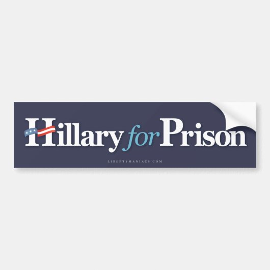 Hillary naar de gevangenis bumpersticker (Voorkant)