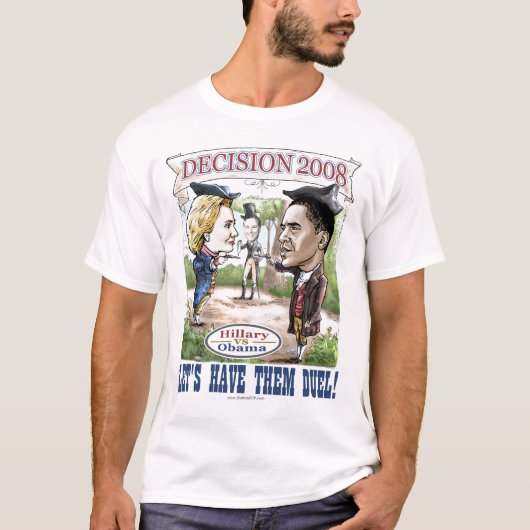 Hillary Obama Dueling Shirt  (Voorkant)