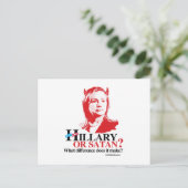 Hillary of Satan - wat verschil Briefkaart (Staand voorkant)