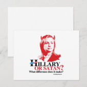 Hillary of Satan - wat verschil Briefkaart (Voorkant / Achterkant)