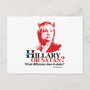 Hillary of Satan - wat verschil Briefkaart