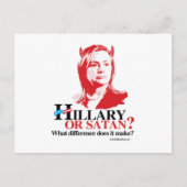 Hillary of Satan - wat verschil Briefkaart (Voorkant)