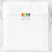 Hillary Pantsuit Pride - LHBT voor Hillary - Ronde Sticker (Tas)