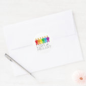 Hillary Pantsuit Pride - LHBT voor Hillary - Ronde Sticker (Envelop)