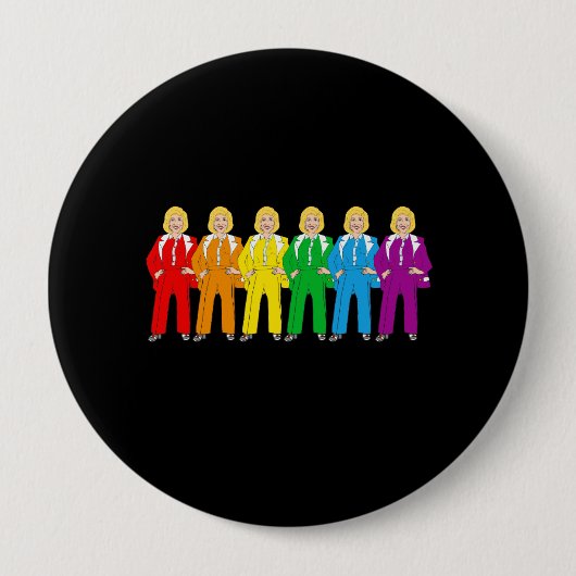 Hillary Pantsuit Pride - Ronde Button 4,0 Cm (Voorkant)