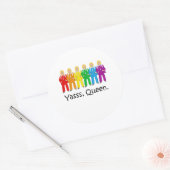 Hillary Pantsuit Pride - Yasss Koningin - Ronde Sticker (Envelop)
