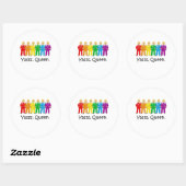 Hillary Pantsuit Pride - Yasss Koningin - Ronde Sticker (Vel)
