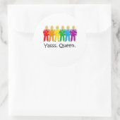 Hillary Pantsuit Pride - Yasss Koningin - Ronde Sticker (Tas)