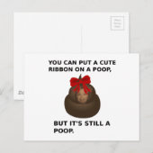 Hillary Poop Briefkaart (Voorkant / Achterkant)