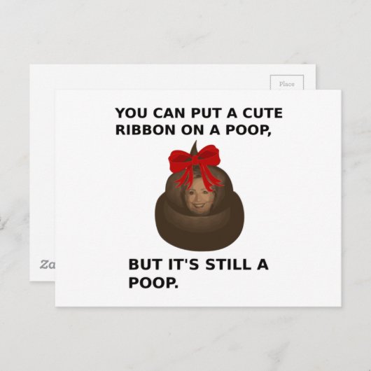 Hillary Poop Briefkaart (Voorkant / Achterkant)