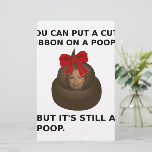 Hillary Poop Briefpapier (Staand voorkant)