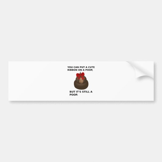 Hillary Poop Bumpersticker (Voorkant)