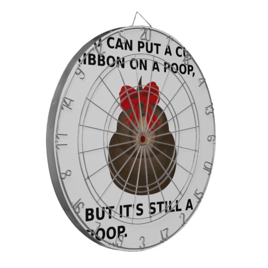 Hillary Poop Dartbord (Voorkant Links)