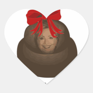 Hillary Poop Hart Sticker