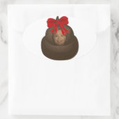 Hillary Poop Ovale Sticker (Tas)