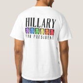 HILLARY PRIDE FOR PRESIDENT -.png T-shirt (Achterkant)