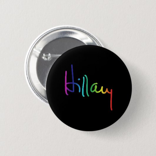 Hillary Pride Rainbow -.png Ronde Button 5,7 Cm (Voorkant /achterkant)