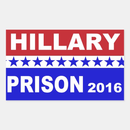 Hillary Prison 2016 populaire politieke stickers (Voorkant)