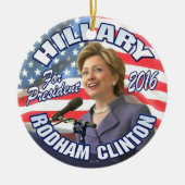 Hillary Rodham Clinton 2016 Keramisch Ornament (Voorkant)