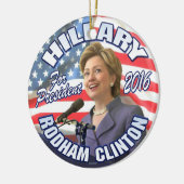 Hillary Rodham Clinton 2016 Keramisch Ornament (Links)