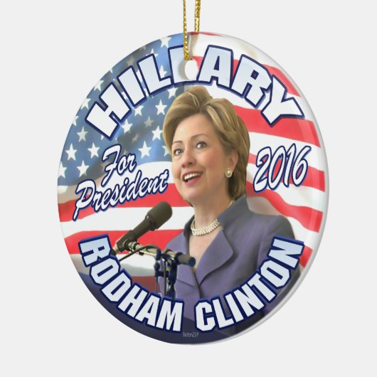 Hillary Rodham Clinton 2016 Keramisch Ornament (Links)