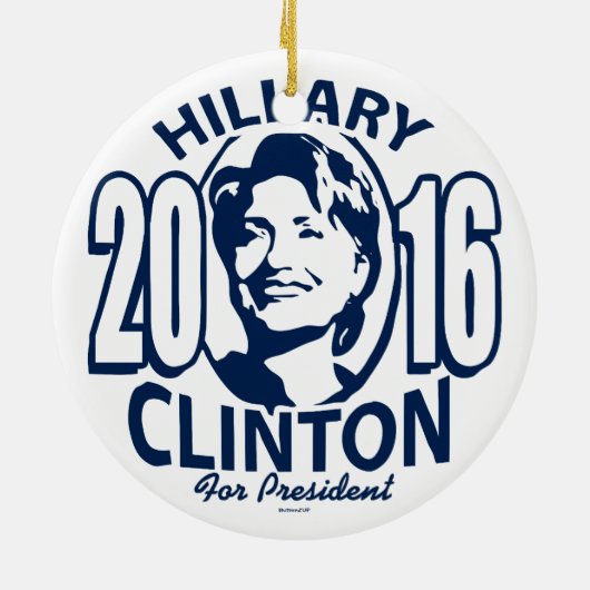 Hillary Rodham Clinton 2016 Keramisch Ornament (Achterkant)